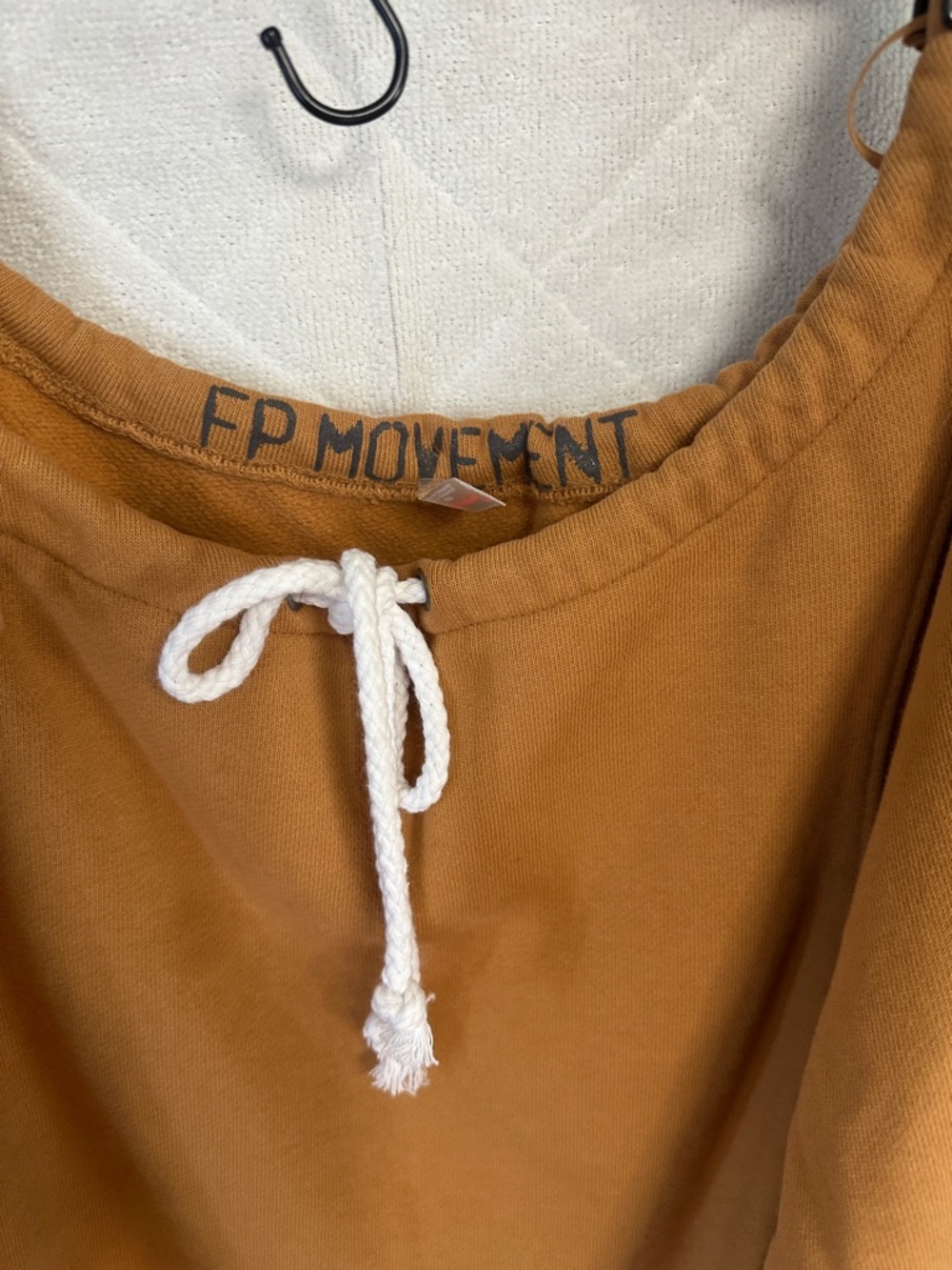 Rust Cropped Drawstring Sweatshirt - Picture 4 of 6